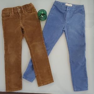 Zara kids & Crewcuts everyday Corduroy pants
